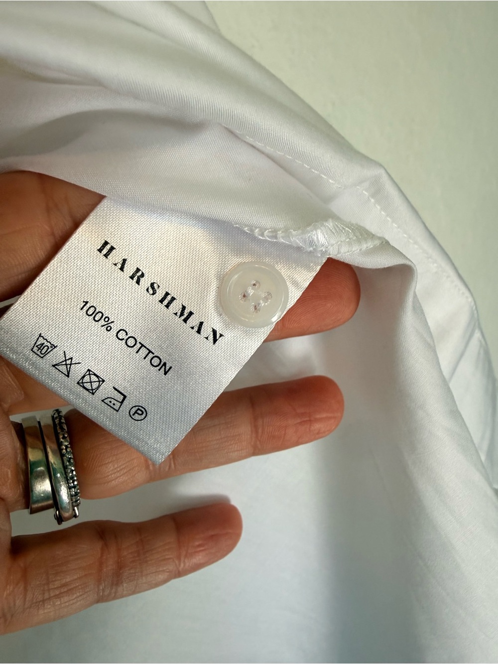 Perfect like new Harshman Boxy tunic Popover white 100% cotton Shirt medium - Picture 7 of 12